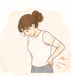 腰痛の女性イラスト