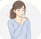肩こりの女性イラスト