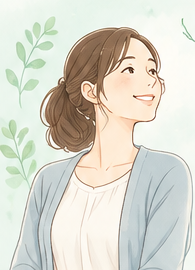 笑顔の女性イラスト